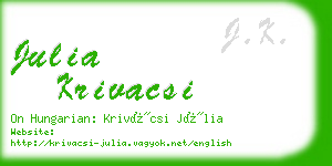 julia krivacsi business card